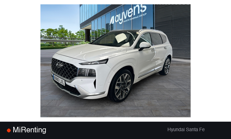 Renting Hyundai Santa Fe — precio desde 549.0€/mes